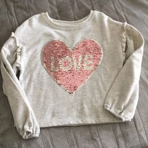 Size 6/6X Girls Flip Sequins Long Sleeve
